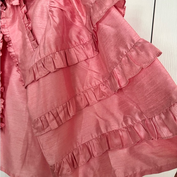 Elizabeth Wilson Pink Ruffled Top - Picture 5 of 6